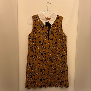 English Factory Brown and Black Leopard Mini Dress